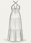 Rose Violet Halter Cut-Out Maxi Dress