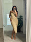 Basic Ribbed Midi Dress