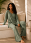 Sage Sahara Ribbed Knit Pants Set