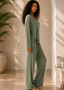 Sage Sahara Ribbed Knit Pants Set