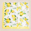 Yellow Lemons And Flowers Print Square Bandana Scarf