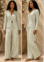Sage Pleated Beachy Pajamas Pants Set