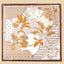 Brown Geometric Leaf Pattern Square Bandana Scarf