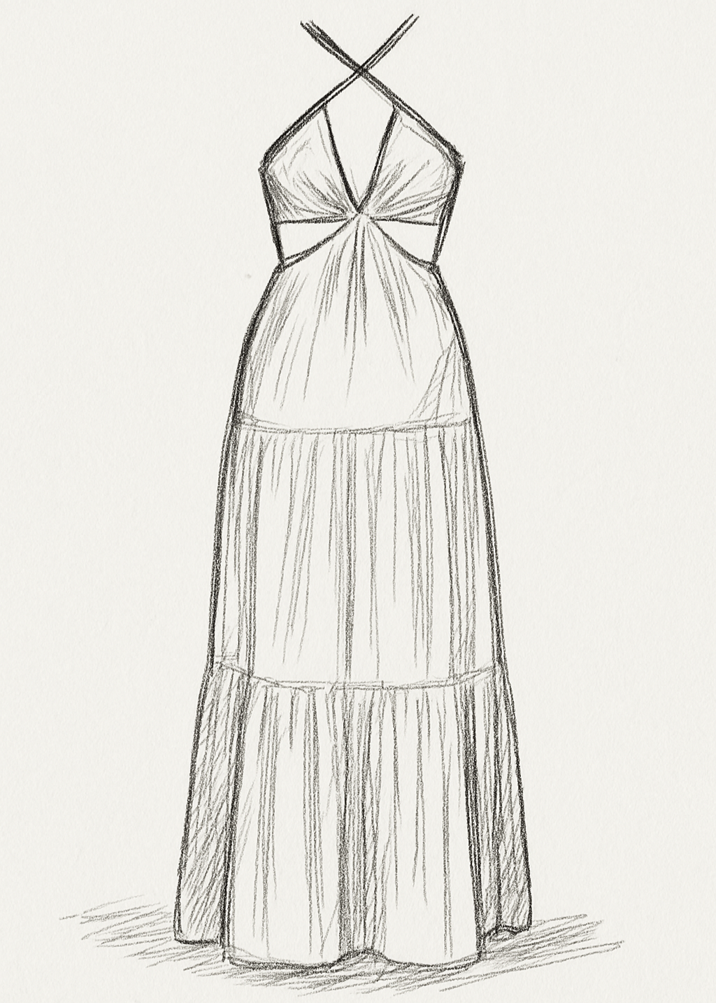 Rose Violet Halter Cut-Out Detailed Maxi Dress