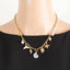 Gold Mixed Sea Life And Pearl Charms Chain Necklace