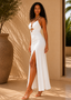 Ivory Boho O-Ring Midi Dress