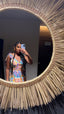 Multi-Colored Fiesta Tribal Bow Tie Flowy Maxi Dress