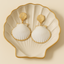 Gold Large Seashell Dangle Earrings