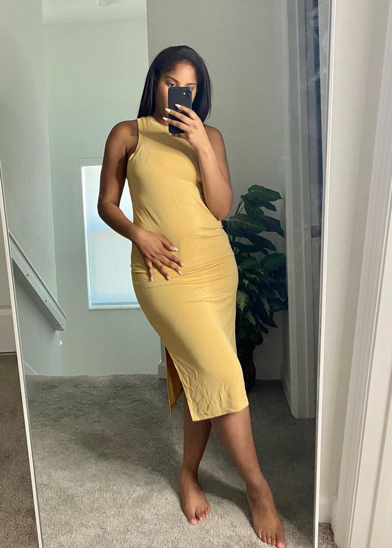 Basic Essential Tank Midi Dress