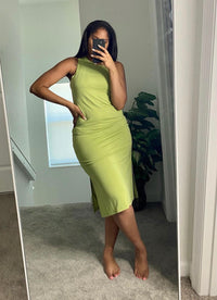 Basic Essential Tank Midi Dress