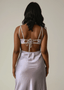 Mocha Satin Cut - Out Detailed Maxi Dress - ELTENAJ