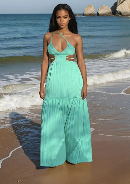 Seafoam Green Crinkle Maxi Dress | Resort Vacation Dress | ELTENAJ Small Seafoam Green Crinkle Maxi Dress | Resort Vacation Dress | ELTENAJ Small