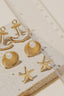 Seashell and Pearl Ocean Stud Earrings Set