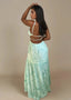 Swirled Printed Crinkle Cut - Out Detailed Maxi Dress - ELTENAJ